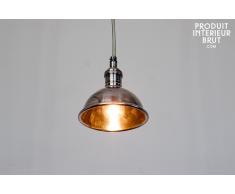 Kleine silberfarbene Hängeleuchte Industriedesign