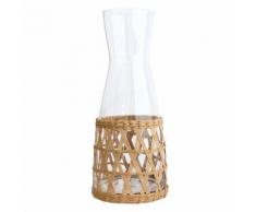 HK living Wicker Glaskaraffe