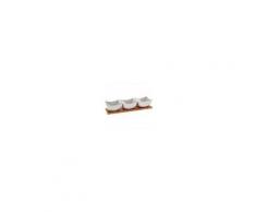 EH Excellent Houseware, Tablett Bambus + 3 Schalen
