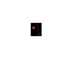 Luceplan Lady Costanza Bogenleuchte - Gestell alu johannisbeerrot Dimmer aluminium