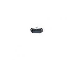 shower design SALE - LED-Whirlpool Eckwanne Santorino - 2 Personen - 350 L - Grau