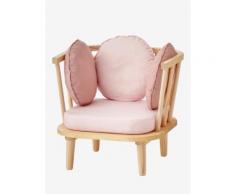 Retro-Sessel für Kinderzimmer rosa/natur von vertbaudet