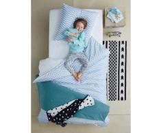 Bettwäsche-Set für Kinder, blau Gr. 140x150 - 63x63 von vertbaudet