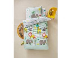"Bettwäsche-Set für Kinder "Safari" grün Gr. 140x200 - 50x75 von vertbaudet"