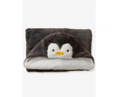 "Kinderdecke ,,Pinguin" mit Kapuze weiß/schwarz von vertbaudet"