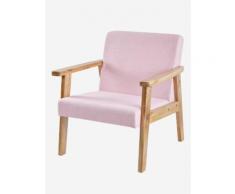 Holz-Sessel für Kinderzimmer, Vintage rosa/natur von vertbaudet