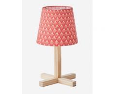 Nachttischlampe, Holz & Baumwolle natur/orange von vertbaudet