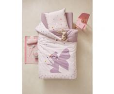 "Bettwäsche-Set für Kinder "Kleine Fee" grauviolett Gr. 140x200 - 63x63 von vertbaudet"