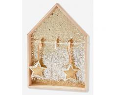 Pinnwand mit Glitzer, Hausform gold von vertbaudet