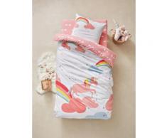"Bettwäsche-Set für Kinder "Einhorn" rosa Gr. 140x200 - 50x75 von vertbaudet"