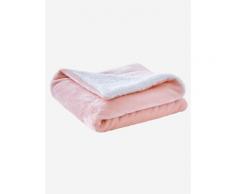 Babydecke mit Teddyfleece-Unterseite rosa Gr. 75x100 von vertbaudet