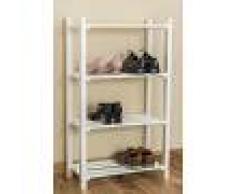 Steiner Shopping Möbel Schuhregal Buche Vollholz massiv weiß Junco 223 - Abmessung 100 x 58 x 26 cm