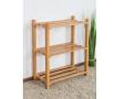 Steiner Shopping Möbel Schuhregal Buche Vollholz massiv Erlefarben Junco 224 - 70 x 58 x 26 cm (H x B x