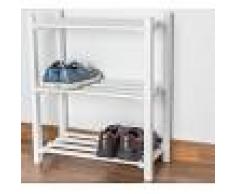 Steiner Shopping Möbel Schuhregal Buche Vollholz massiv weiß lackiert Junco 224 - 70 x 58 x 26 cm (H x