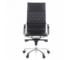 Bürostuhl / Chefsessel MODENA Nappaleder schwarz Chrom hjh OFFICE