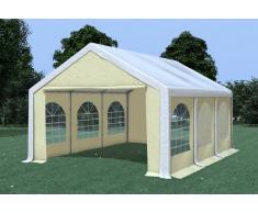 Stabilezelte Partyzelt Pavillon 4x6m Modular Pro PVC wasserdicht weiß / beige