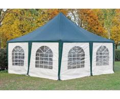 Stabilezelte Pavillon 5x5m grün / weiß PVC Pagodenzelt Arabica Profi wasserdicht