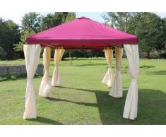 Stabilezelte Pavillon 3x6m bordeaux Polyester Gartenpavillon Sahara wasserdicht