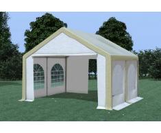 Stabilezelte Partyzelt Pavillon 4x4m Modular Pro PVC wasserdicht braun / weiß