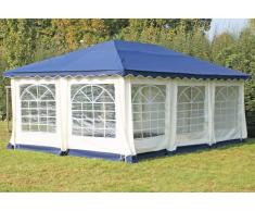 Stabilezelte Pavillon 4x6m blau Polyester / PVC Gartenpavillon DeLuxe wasserdicht