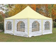 Stabilezelte Pavillon 5x5m beige / weiß PVC Pagodenzelt Arabica Profi wasserdicht