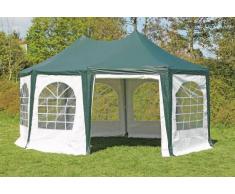 Stabilezelte Pavillon 4x5,5m grün / weiß PVC Pagodenzelt Arabica Profi wasserdicht