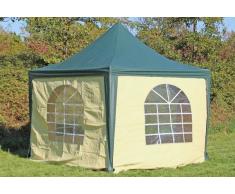 Stabilezelte Pavillon 3x3m grün / beige PVC Pagodenzelt Arabica Profi wasserdicht