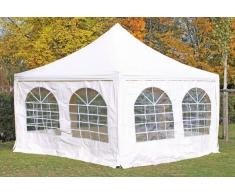 Stabilezelte Pavillon 4x4m weiß PVC Pagodenzelt Arabica Profi wasserdicht