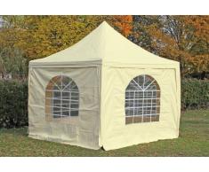 Stabilezelte Pavillon 3x3m beige PVC Pagodenzelt Arabica Profi wasserdicht