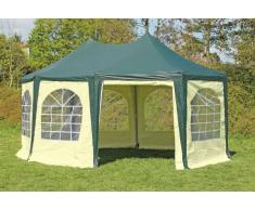 Stabilezelte Pavillon 4x5,5m grün / beige PVC Pagodenzelt Arabica Profi wasserdicht