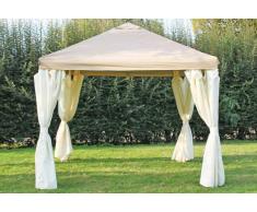 Stabilezelte Pavillon 3x3m braun Polyester Gartenpavillon Sahara wasserdicht