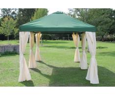 Stabilezelte Pavillon 3x6m grün Polyester Gartenpavillon Sahara wasserdicht