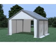Stabilezelte Partyzelt Pavillon 4x4m Modular Pro PVC wasserdicht grau / weiß