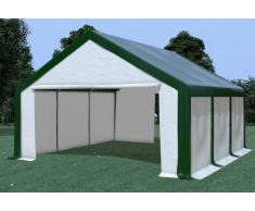 Stabilezelte Partyzelt Pavillon 5x6m Modular Pro PVC wasserdicht grün / weiß