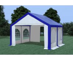 Stabilezelte Partyzelt Pavillon 4x4m Modular Pro PVC wasserdicht blau / weiß
