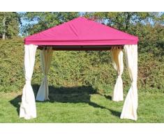 Stabilezelte Pavillon 3x3m bordeaux Polyester Gartenpavillon Sahara wasserdicht