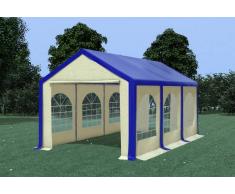 Stabilezelte Partyzelt Pavillon 3x6m Modular Pro PVC wasserdicht blau / beige