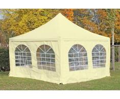 Stabilezelte Pavillon 4x4m beige PVC Pagodenzelt Arabica Profi wasserdicht