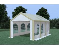 Stabilezelte Partyzelt Pavillon 3x6m Modular Pro PVC wasserdicht braun / weiß