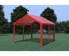 Stabilezelte Partyzelt Pavillon 3x4m Modular Pro PVC wasserdicht rot