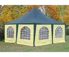Stabilezelte Pavillon 5x5m grün / beige PVC Pagodenzelt Arabica Profi wasserdicht