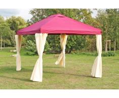 Stabilezelte Pavillon 3x4m bordeaux Polyester Gartenpavillon Sahara wasserdicht