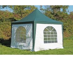 Stabilezelte Pavillon 3x3m grün / weiß PVC Pagodenzelt Arabica Profi wasserdicht