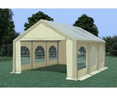 Stabilezelte Partyzelt Pavillon 4x6m Modular Pro PVC wasserdicht braun / beige