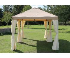 Stabilezelte Pavillon 3x6m braun Polyester Gartenpavillon Sahara wasserdicht