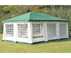 Stabilezelte Pavillon 4x6m grün Polyester / PVC Gartenpavillon DeLuxe wasserdicht