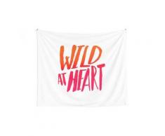 Wild At Heart - Typography Flame Ombre Wall Tapestry