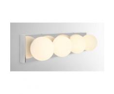 Apollo LED-Badleuchte, Chrom und Milchglas