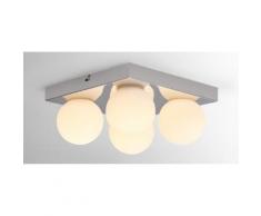 Apollo LED-Badleuchte, Chrom und Milchglas
