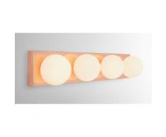 Apollo LED-Badleuchte, Kupfer und Milchglas